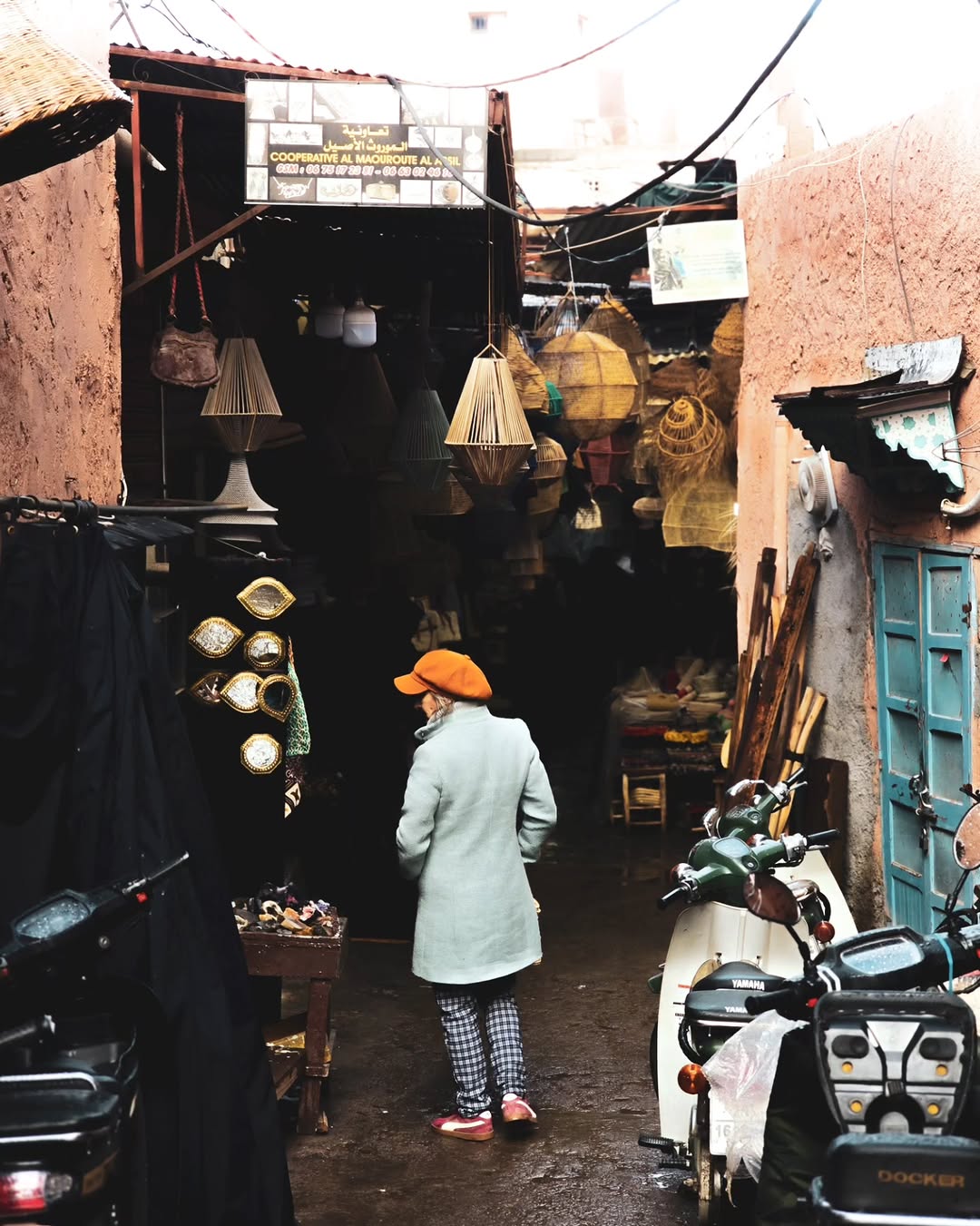 Cooperative Shop Lantern and basket cooperative shop in the Marrakech souks