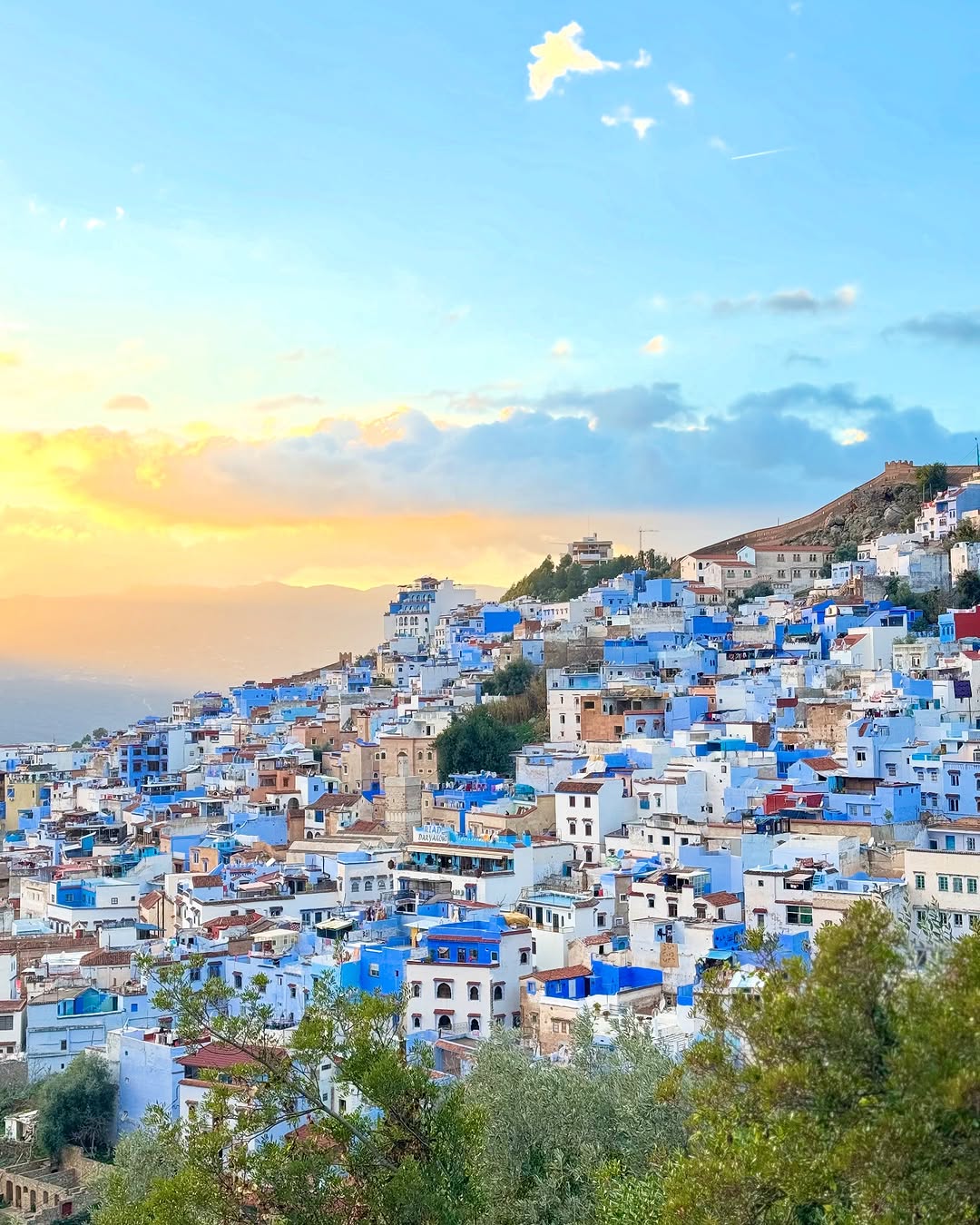The iconic blue streets of Chefchaouen, Morocco