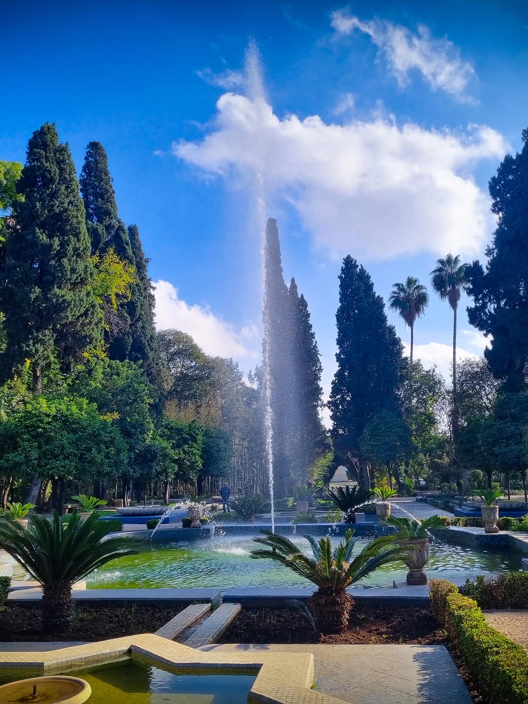 Jnan Sbil Fountain Central fountain of Jnan Sbil royal garden in Fes