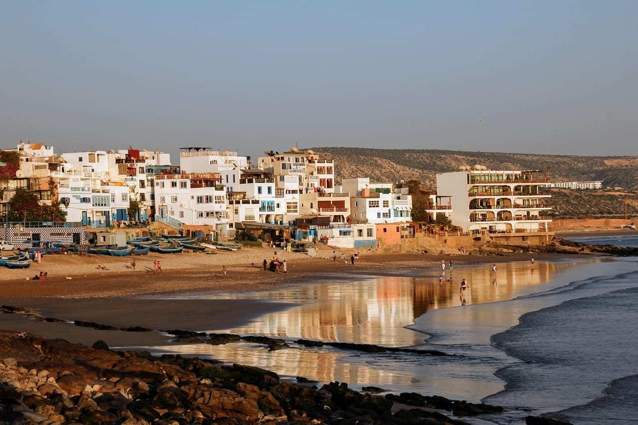 morocco, taghazout, beach, sunset, water, coast, taghazout, taghazout, taghazout, taghazout, taghazout